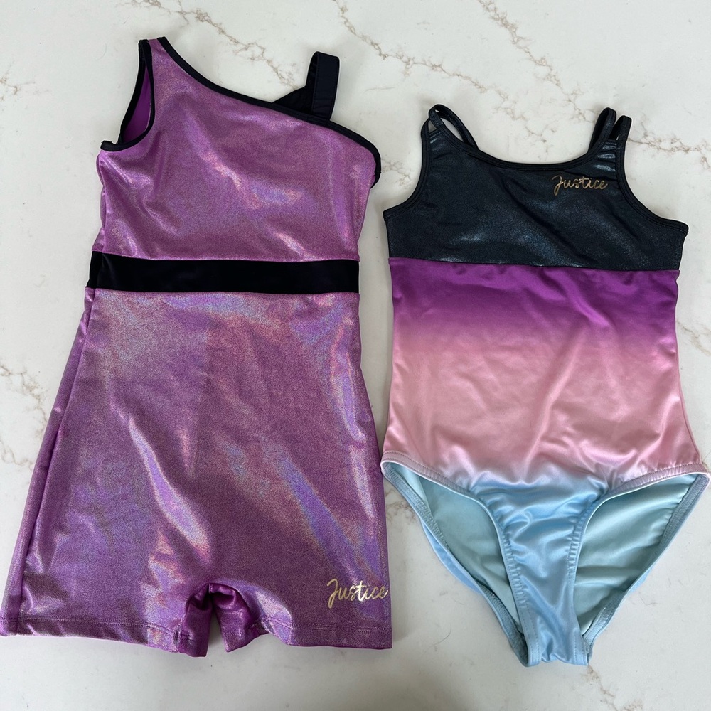 Justice Shimmer Leotard Set
